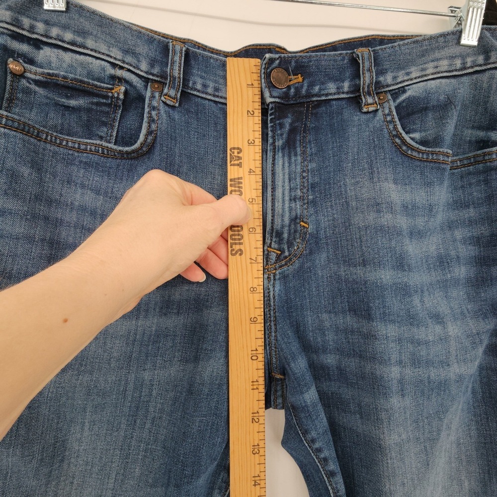 Banana Republic Slim Fit Traveler Jeans 35x32 Mens Blue Stretch Polycotton Faded - Picture 7 of 9